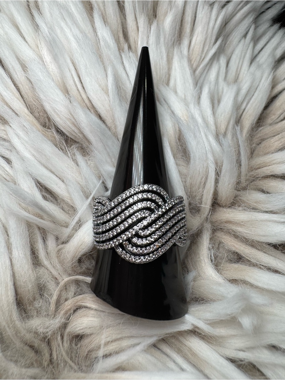 Diamond CZ bomb party ring